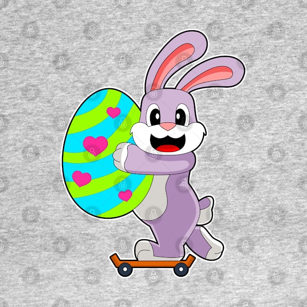 Rabbit Easter Easter egg Skateboard by Markus Schnabel